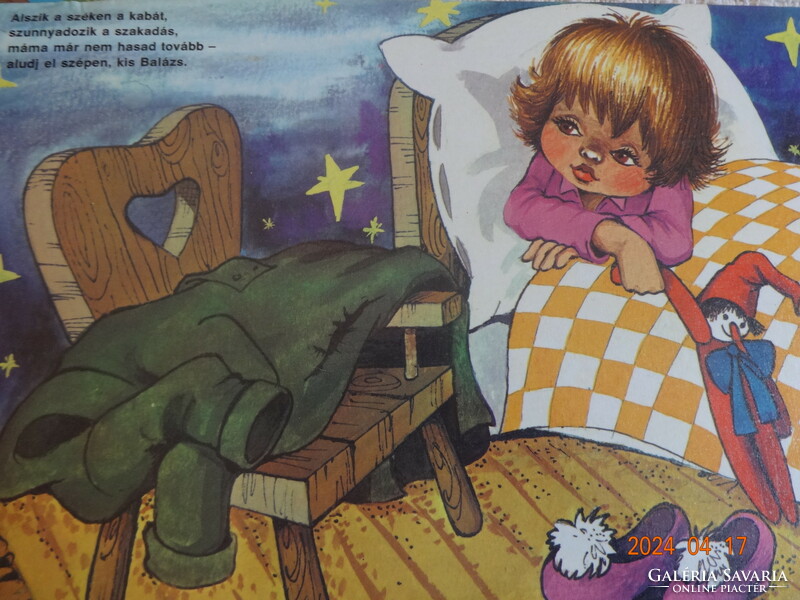 Attila József: sleeping bag - hardcover old storybook with drawings by Zsuzsa Füzesi