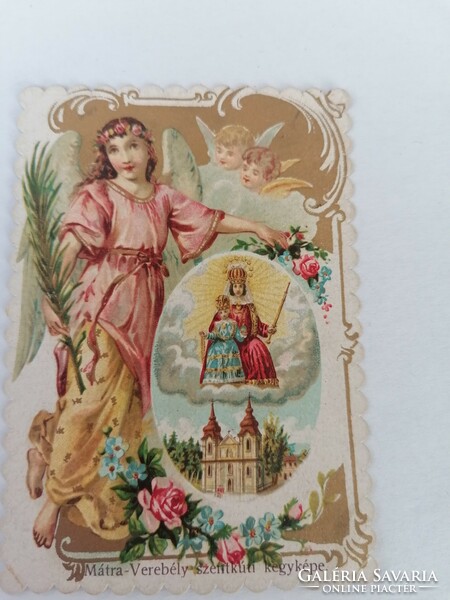 Prayer card from Mátraverébély, farewell memory, flawless, antique favor item