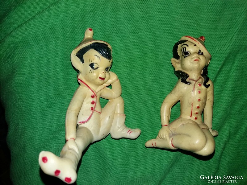 1960. Approx. CCCP Russian vinyl Pán Péter and Giling Galang fairy tale pair of figures 12 cm together according to the pictures