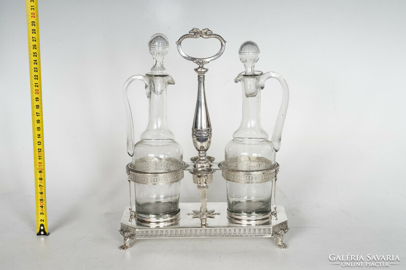 Silver antique French oil and vinegar holder