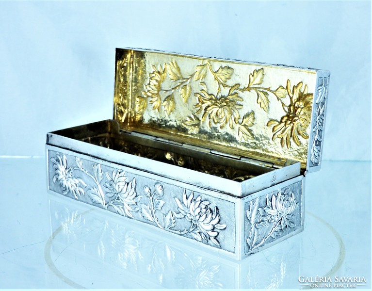 Dreamy, antique silver box, Russian, ca. 1890!!!