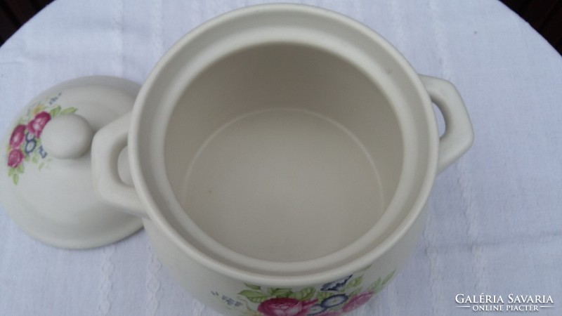 Bohmann ceramic soup bowl, flower pattern, heat resistant, can be used in the oven, microwave, and freezer