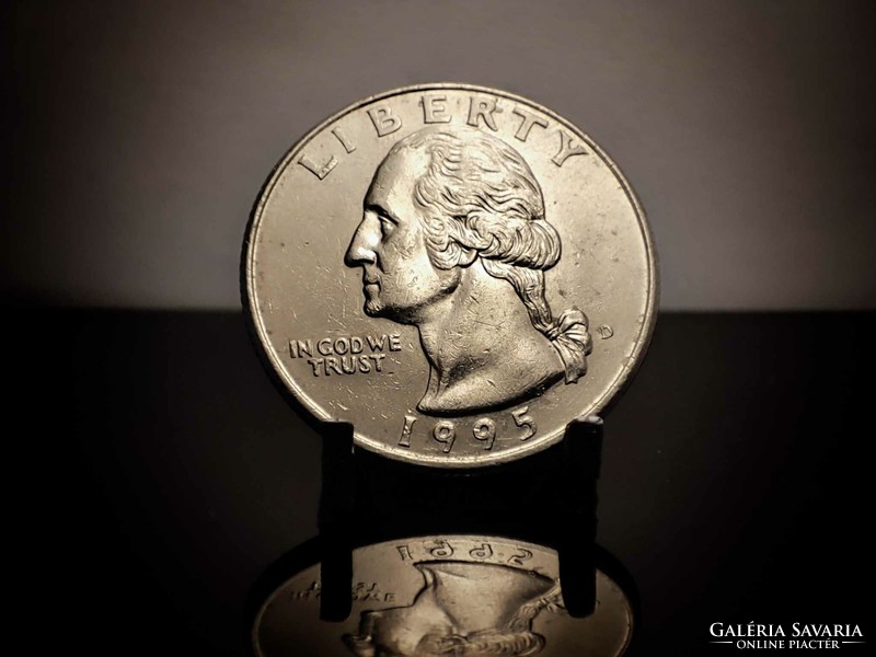 Amerikai Egyesült Államok ¼ Dollár, 1995 Washington Quarter Verdejel D - Denver
