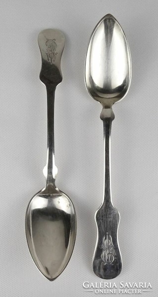 1R006 old 800 silver picking spoon in pair 145 g