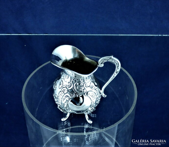 Charming, antique silver cream pourer, German, ca. 1890!!!