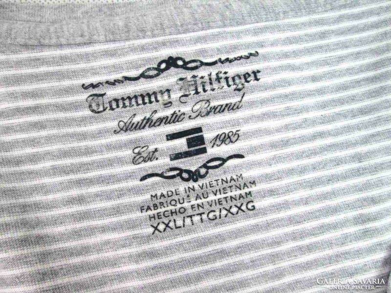 EREDETI TOMMY HILFIGER (2XL) CSINOS RÖVID UJJÚ NŐI PÓLÓ FELSŐ