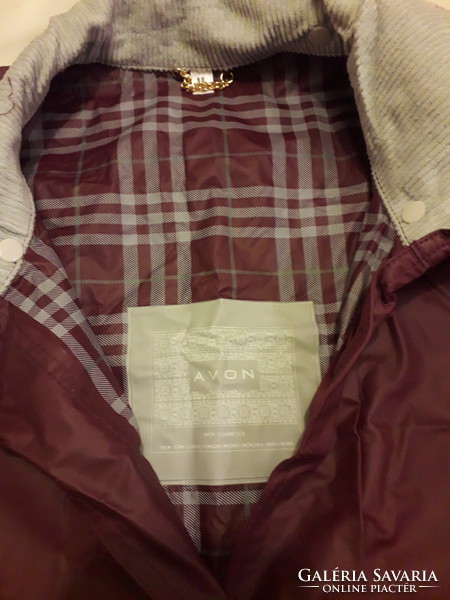 AVON barna patentos zsebes derékban összehúzható esőkabát dzseki újszerű