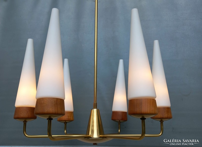 Scandinavian design chandelier mid century