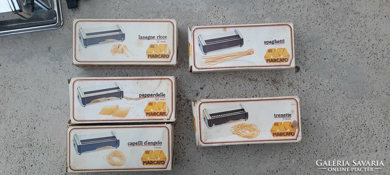 Marcato older Italian pasta machine with accessories