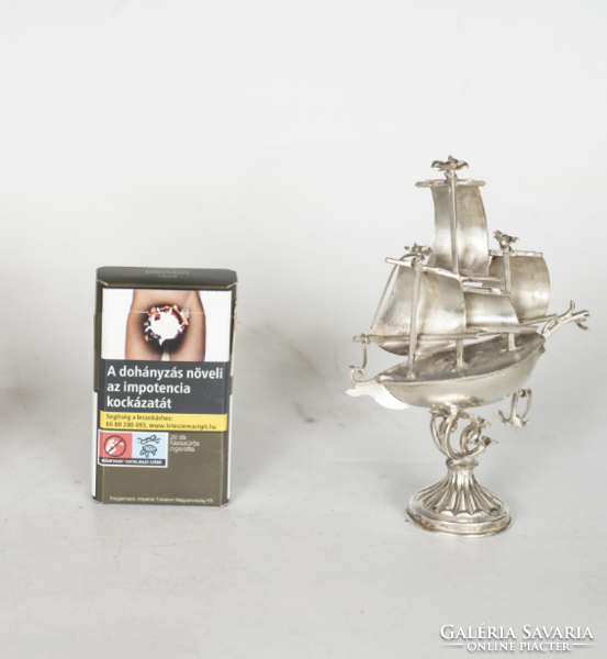 Silver miniature ship model