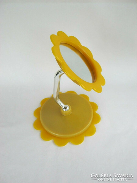 Retro adjustable plastic frame double mirror makeup mirror vanity mirror flower sunflower