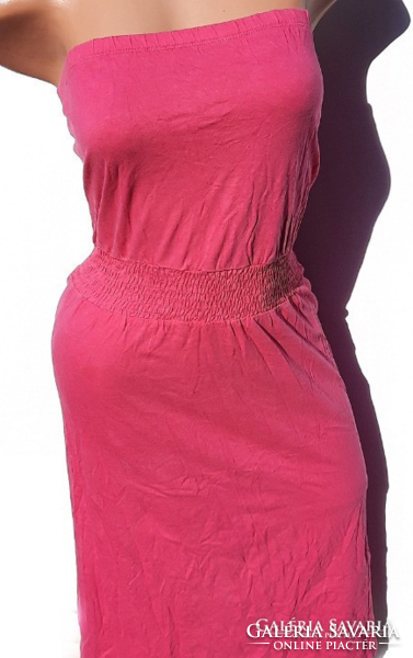 ANA szép élénk rózsa színű pamut A vonalú karcsúsító női tavaszi nyári ruha L EUR 42 UK 14 GEORGE