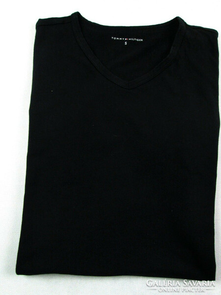 Original tommy hifliger (s) black short sleeve women's elastic t-shirt top