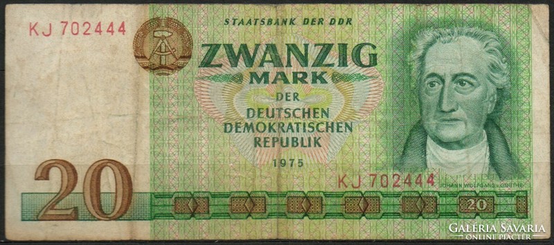 D - 234 -  Külföldi bankjegyek:  NDK 1975 20 márka