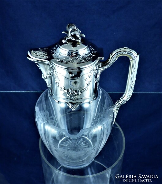 Wonderful, antique silver decanter, Paris, ca. 1900!!!