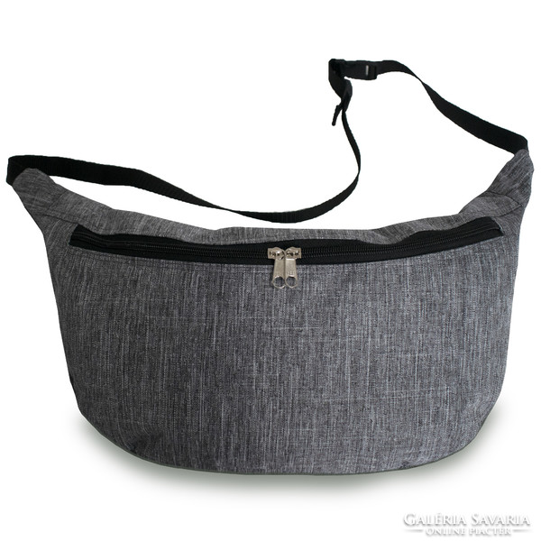 Water- and abrasion-resistant large gray belt bag