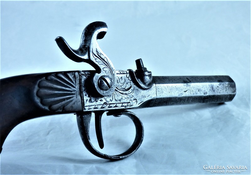 Beautiful, antique, front-loading pistol, approx. 1820!!!