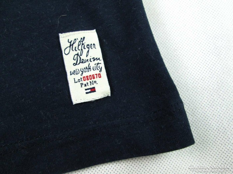 Original tommy hilfiger (s) night navy long sleeve women's super top