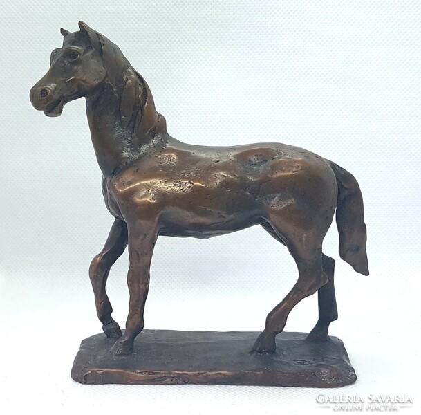 Borsos Miklós - Ló 12 x 14 x 5 cm bronz