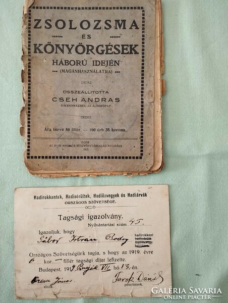 Membership card for war veterans...1919. And a soliloquy about the time of World War I in 1915