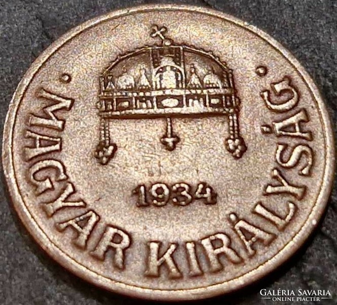 Magyarország 1 fillér, 1934.