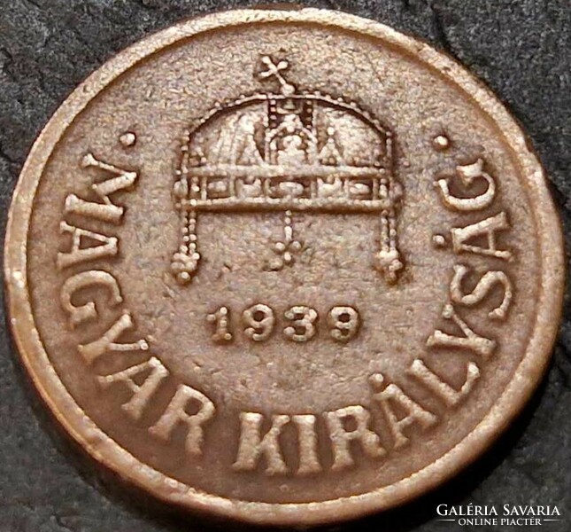 Hungary 2 pennies, 1939.