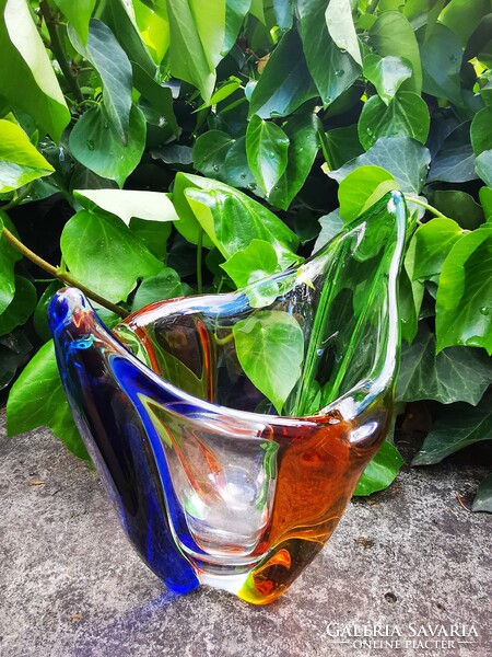 Czech glass vase