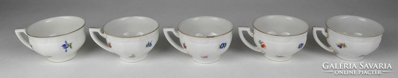 1R091 old Zsolnay coffee cup set 5 pieces