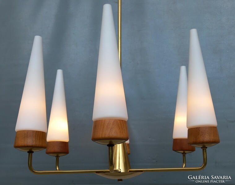 Scandinavian design chandelier mid century