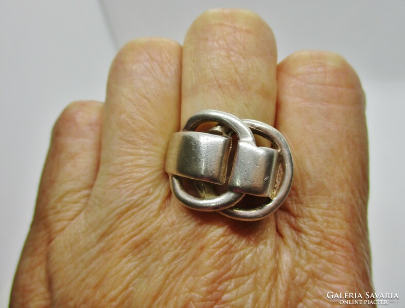 Special wide handmade silver ring, very unique.