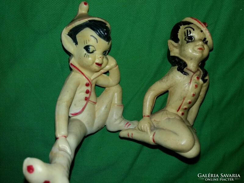 1960. Approx. CCCP Russian vinyl Pán Péter and Giling Galang fairy tale pair of figures 12 cm together according to the pictures