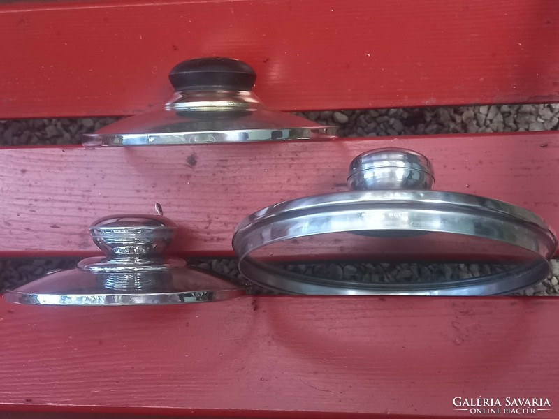 Kitchen tools: 3 heat-resistant glass lids for pots