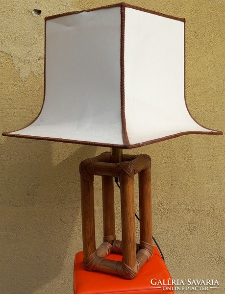 Vintage 90 cm bamboo lamp with copper negotiable design