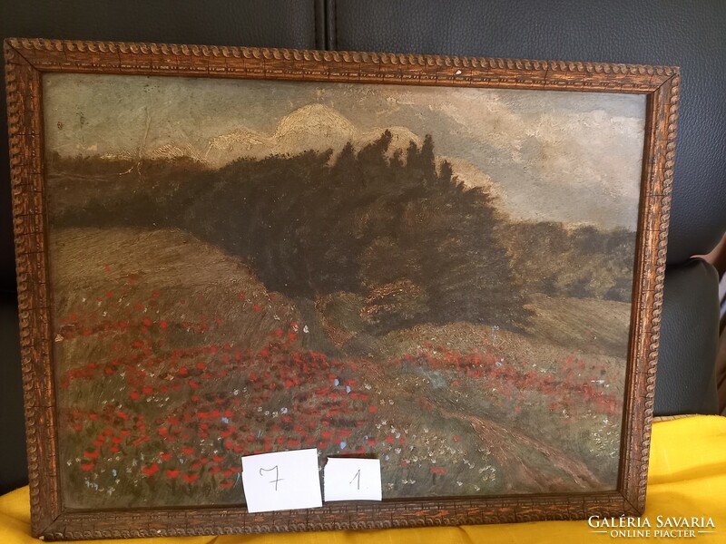 Szinyei merse pál - poppy field c. Reproduction after his painting