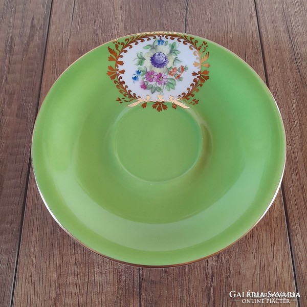 Old Herend green fond painted tea cup