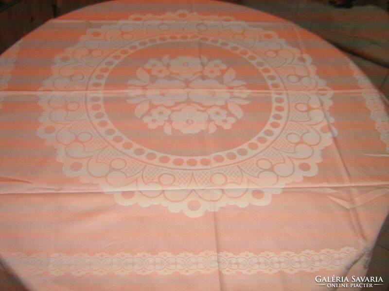 Beautiful floral pink damask tablecloth