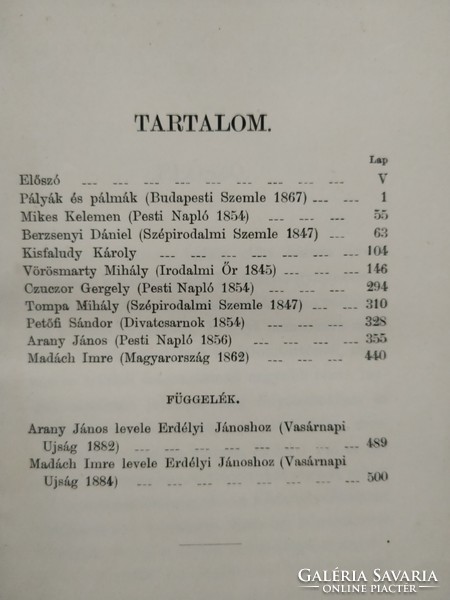 Erdélyi János: Pályák és pálmák. Kisfaludy társaság, Franklin társulat  1886, hibátlan