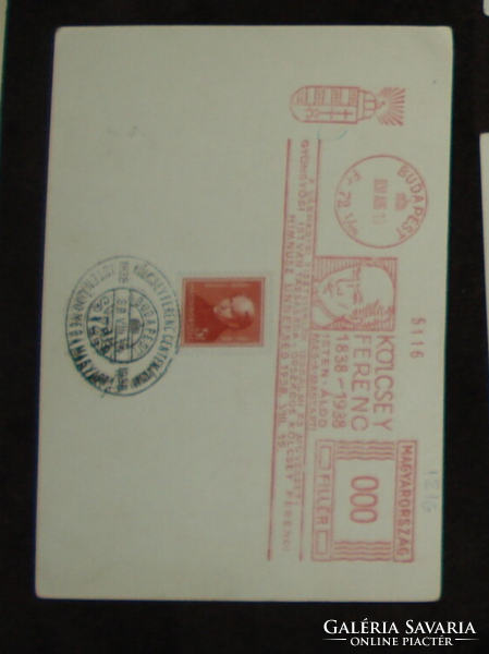 Bortnyik marked graphic sheet - Ferenc Kölcsey exhibition, numbered, stamped