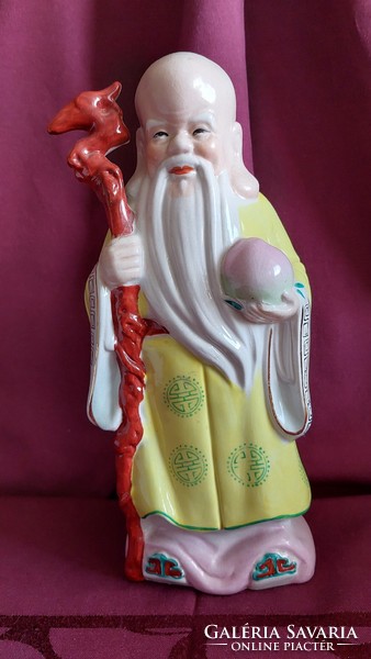 Kínai porcelán szobor,keleti bölcs ,25 cm