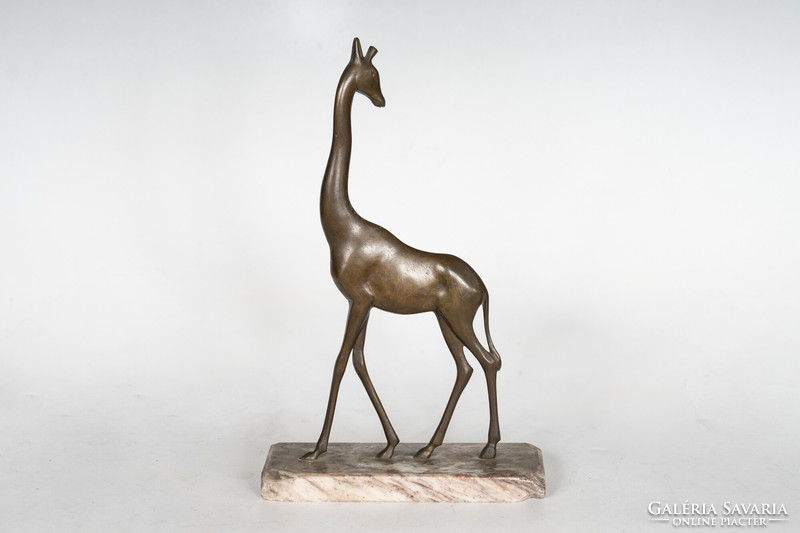 Bronze giraffe statue