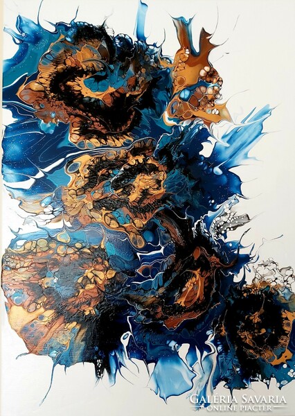 Blue magic abstract painting
