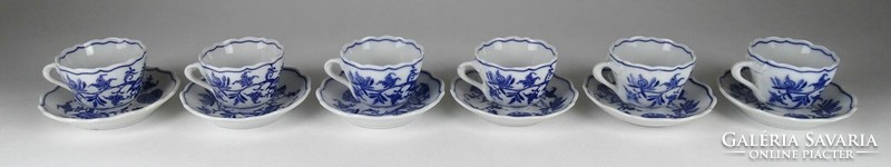 1Q291 Hat darabos Meisseni hagymamintás kék fehér porcelán kávéskészlet