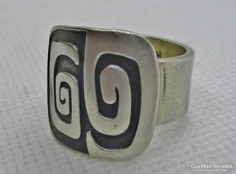 Special wide craftsman silver ring, very unique.
