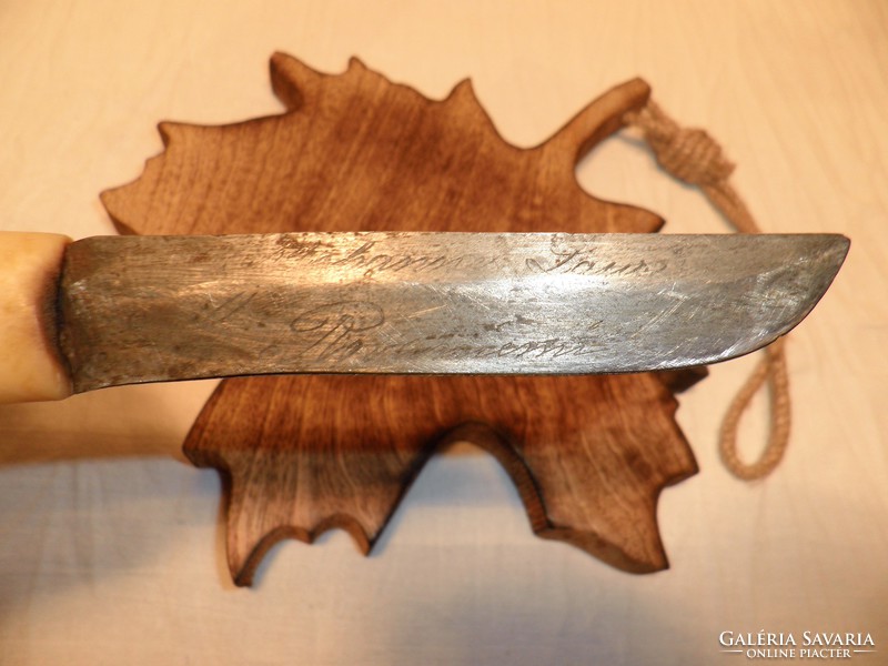 Old Johannes Lauri signed knife, Rovaniemi. Puukko knife. (Marttiini knife) advertising price!