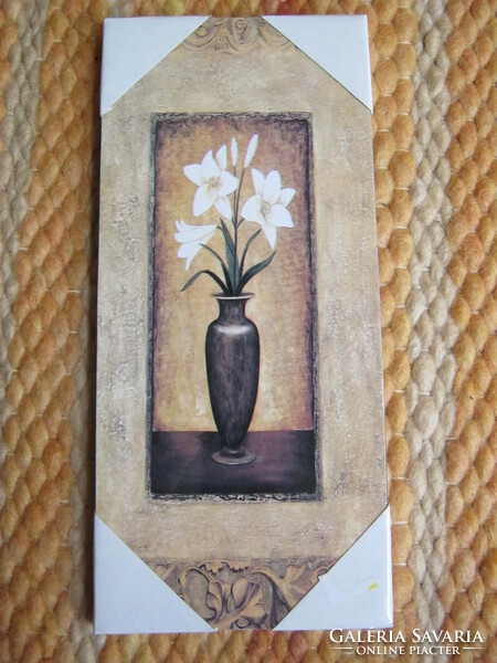 Vintage style wall decoration in a lily flower vase