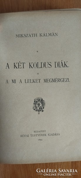 Mikszáth Kálmán - Két koldus diák 1892
