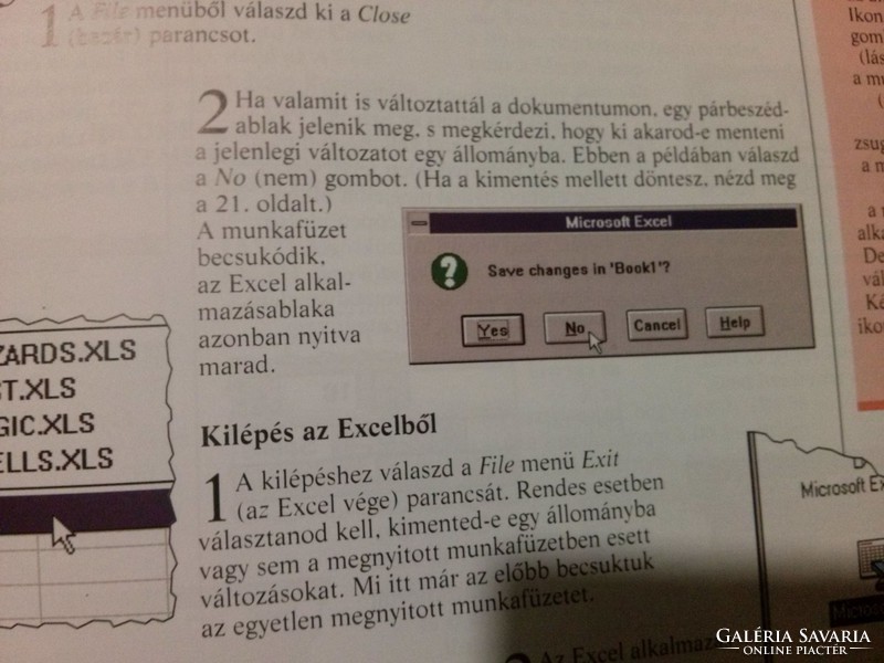 Retró számítógép tankönyvek: Word és Excel 1995 kezdő 