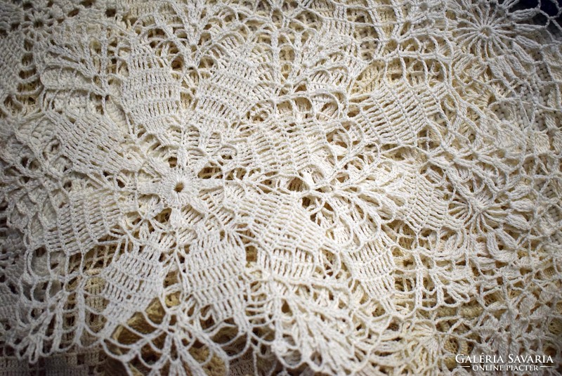 Crocheted lace, needlework tablecloth, 16 cm/piece x 2 pairs