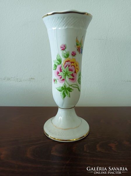 Hollóházi porcelain pannonia 5102 vase 21cm hydrangea