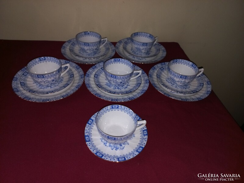 6 Personal china blau coffee breakfast set